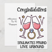 Verloving Gefeliciteerd Kaarten (Voorkant / Achterkant)