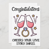 Verloving Gefeliciteerd Kaarten (Voorkant / Achterkant)