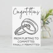 Verloving Gefeliciteerd Kaarten (Staand voorkant)