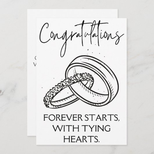 Verloving Gefeliciteerd Kaarten (Voorkant / Achterkant)