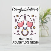 Verloving Gefeliciteerd Kaarten (Staand voorkant)