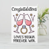 Verloving Gefeliciteerd Kaarten (Staand voorkant)