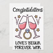 Verloving Gefeliciteerd Kaarten (Voorkant / Achterkant)