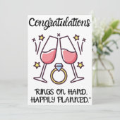 Verloving Gefeliciteerd Kaarten (Staand voorkant)