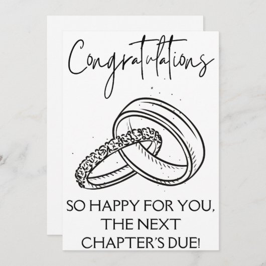 Verloving Gefeliciteerd Kaarten (Voorkant / Achterkant)