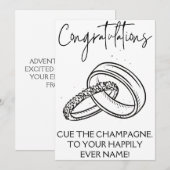 Verloving Gefeliciteerd Kaarten (Voorkant / Achterkant)