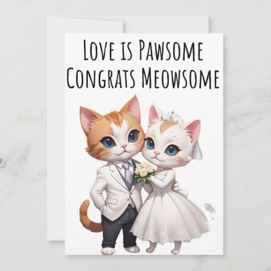 Verloving Gefeliciteerd Kaarten Cat Lovers Kaart (Voorkant)