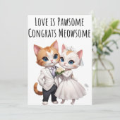 Verloving Gefeliciteerd Kaarten Cat Lovers Kaart (Staand voorkant)