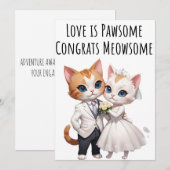 Verloving Gefeliciteerd Kaarten Cat Lovers Kaart (Voorkant / Achterkant)