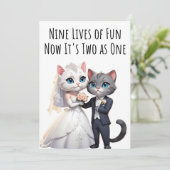Verloving Gefeliciteerd Kaarten Cat Lovers Kaart (Staand voorkant)