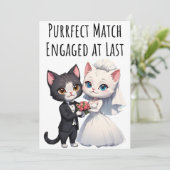 Verloving Gefeliciteerd Kaarten Cat Lovers Kaart (Staand voorkant)