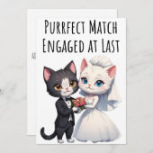 Verloving Gefeliciteerd Kaarten Cat Lovers Kaart (Voorkant / Achterkant)