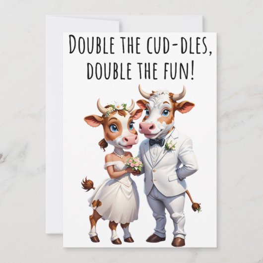 Verloving Gefeliciteerd Kaarten Funny Koe Kaart (Voorkant)