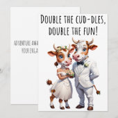 Verloving Gefeliciteerd Kaarten Funny Koe Kaart (Voorkant / Achterkant)