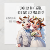 Verloving Gefeliciteerd Kaarten Funny Koe Kaart (Voorkant / Achterkant)