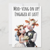 Verloving Gefeliciteerd Kaarten Funny Koe Kaart (Voorkant)