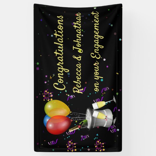 Verloving Gefeliciteerd Spandoek (Verticaal)