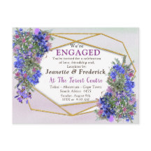 Verloving Geometrische goud- en lavender Flowers