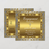 verloving goudzilverwit antiek kaart (Voorkant / Achterkant)