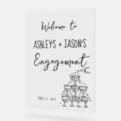 Verloving hand getrokken Welkom teken Acryl teken Acryl Bord (Hoek)