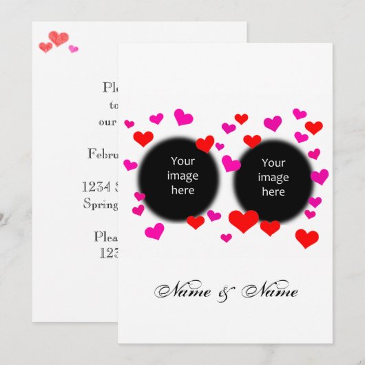 Verloving hart kaart (Voorkant / Achterkant)