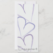 Verloving Harten Paars Kaart (Voorkant)