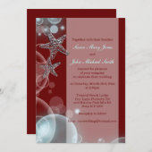 Verloving herdenking blauwe rode bruiloft kaart (Voorkant / Achterkant)