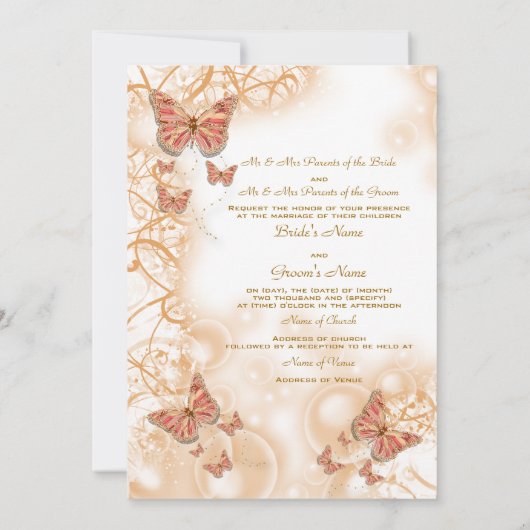 Verloving herdenking van de goudbruin van Coral pe Kaart (Achterkant)