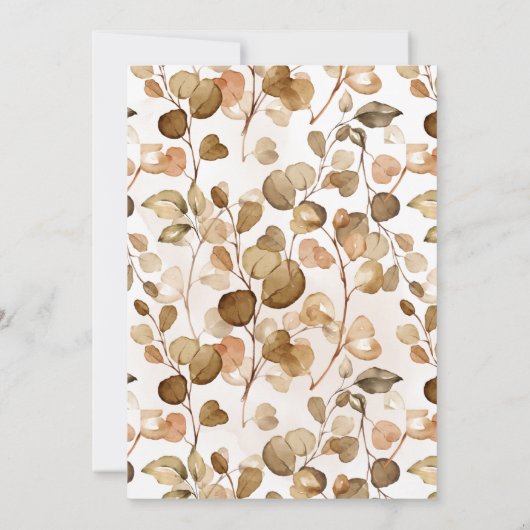 Verloving herfst Herfst herfst huwelijk Kaart (Achterkant)