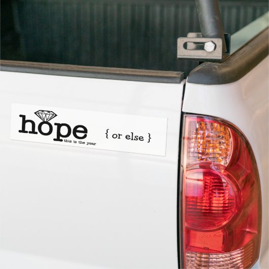 Verloving Hope - Diamond Ring Bumpersticker (Op Truck)