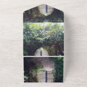 Verloving Invitation Gate Garden All In One Uitnodiging (Buitenkant)