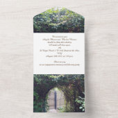 Verloving Invitation Gate Garden All In One Uitnodiging (Binnen)