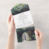 Verloving Invitation Gate Wood All In One Uitnodiging (Afscheurbaar)