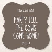 Verloving Jubileum Wedding Rustic Barn Onderzetter (Voorkant)