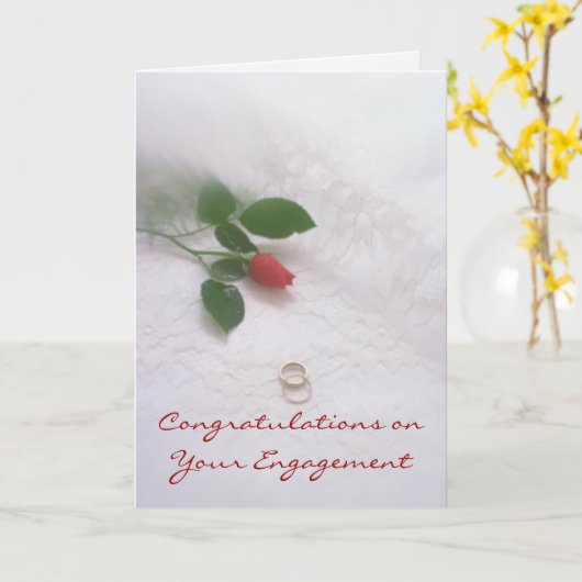 Verloving Kaart (Gele Bloem)