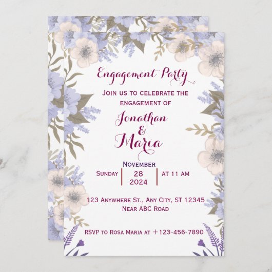 Verloving  kaart (Voorkant / Achterkant)