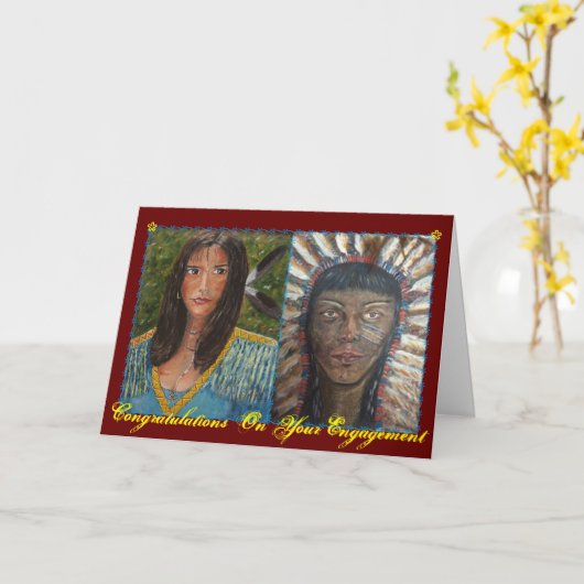 Verloving Kaart (Gele Bloem)