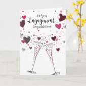 Verloving kaart - knuppels hartkloppingen (Gele Bloem)