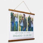 Verloving Keepomwille Cadeft 3 Foto Hangend Wandkleed (Gebogen)