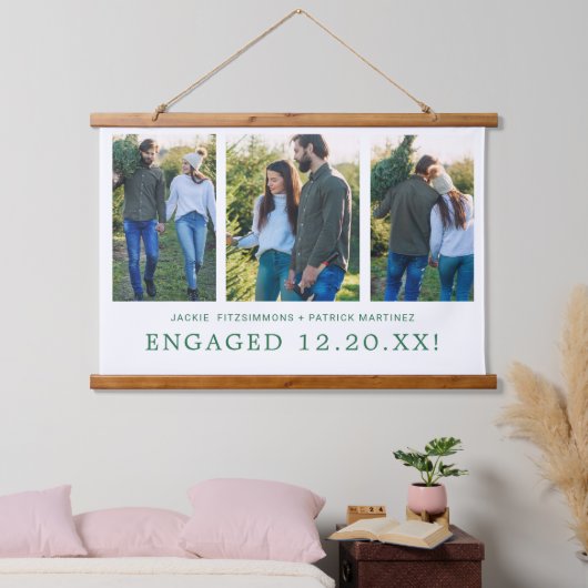 Verloving Keepomwille Cadeft 3 Foto Hangend Wandkleed (Slaapkamer)