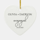 Verloving Keepsake Heart Keramisch Ornament (Voorkant)