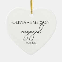 Verloving Keepsake Heart Keramisch Ornament