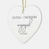 Verloving Keepsake Heart Keramisch Ornament (Links)