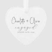 Verloving Keepsake Heart Ornament (voorkant)