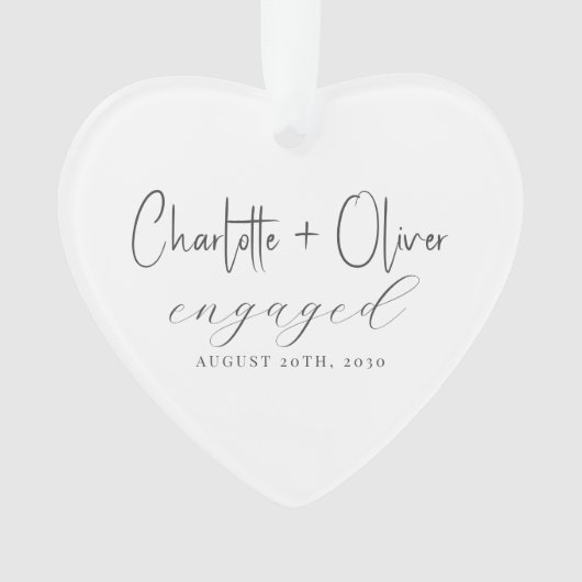 Verloving Keepsake Heart Ornament (voorkant)