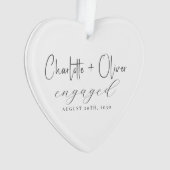 Verloving Keepsake Heart Ornament (voorkant)