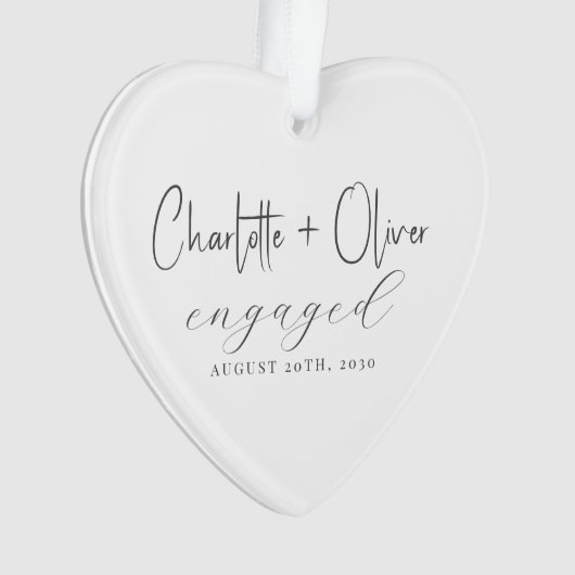 Verloving Keepsake Heart Ornament (voorkant)