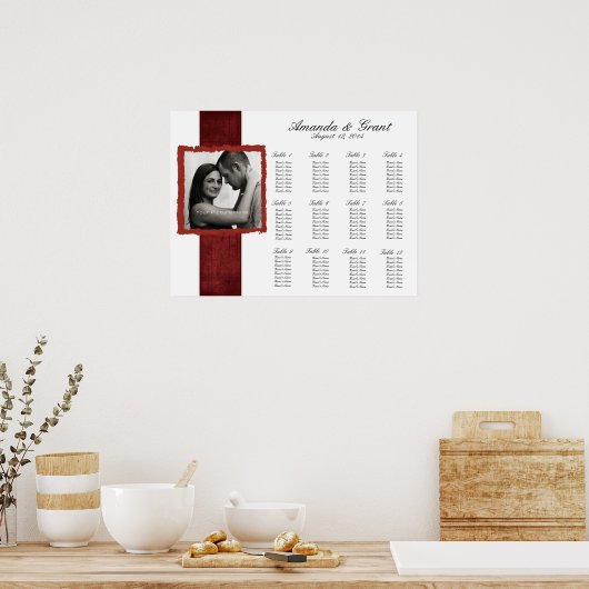 Verloving kerstcadeaukaart voor kerstbruiloft poster (Keuken)