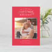 Verloving kerstkaart, sparen de Datum Kerstmis Save The Date (Staand voorkant)