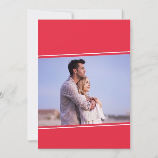 Verloving kerstkaart, sparen de Datum Kerstmis Save The Date (Achterkant)